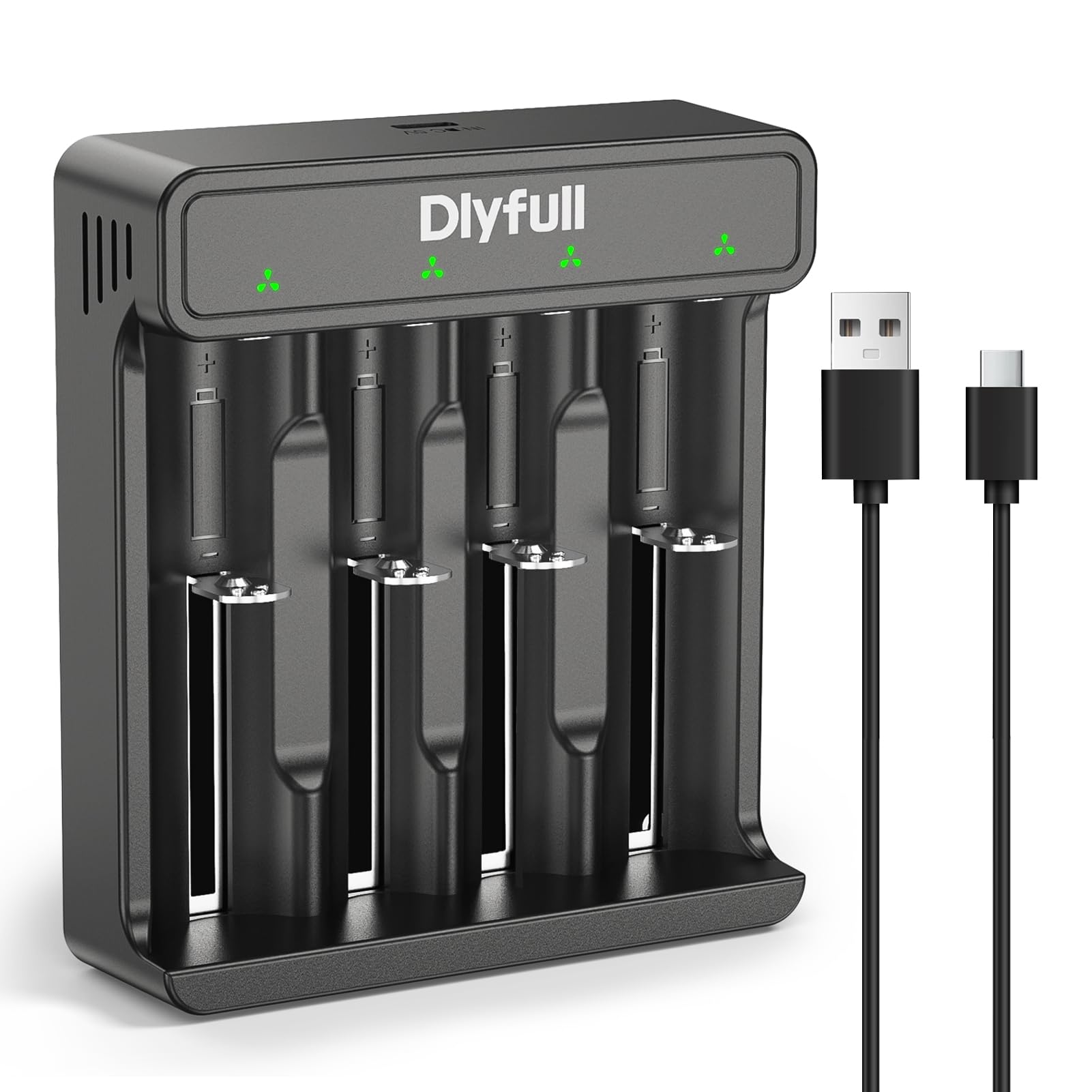 Amazon | Dlyfull リチウムイオン電池 充電器、 18650 急速充電